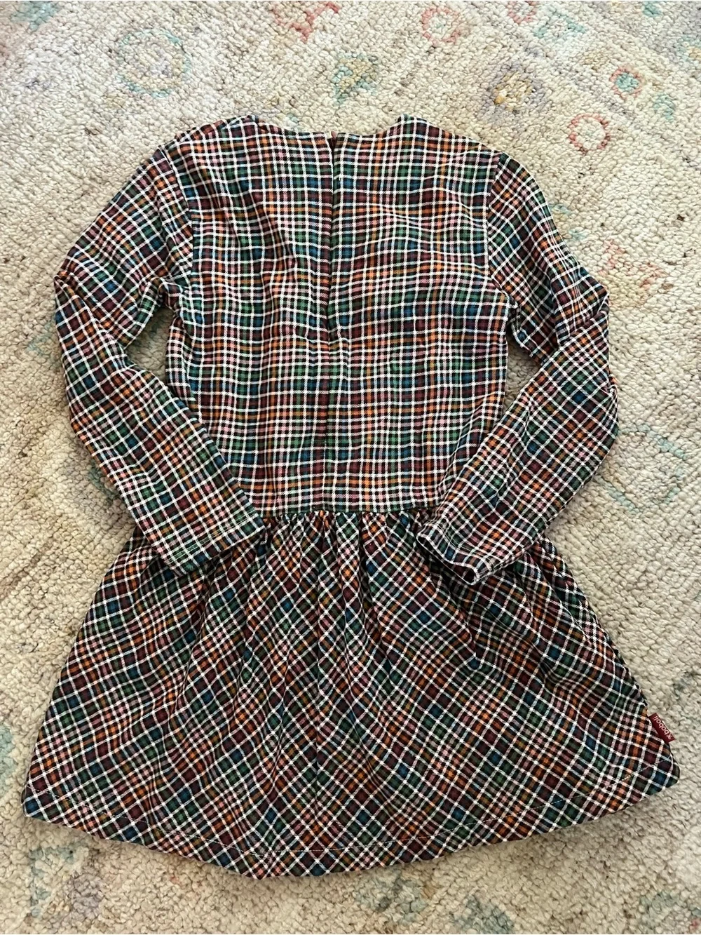 Boboli Plaid Long Sleeve Dress | Size 6 (116 cm) | Fall Holiday Dress